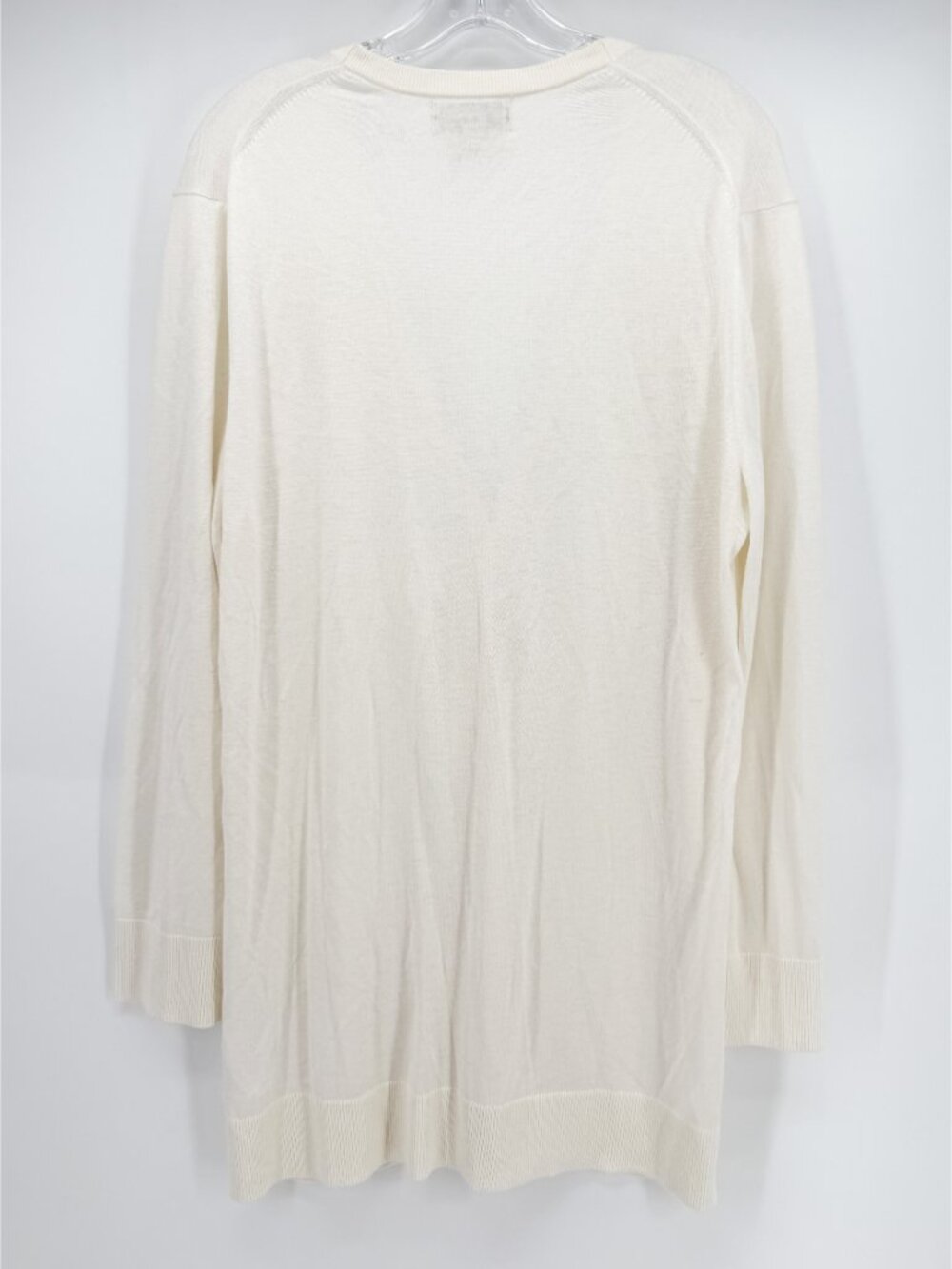 Banana Republic Factory Wool Blend Cream V-Neck Cardigan L - Picture 2 of 7